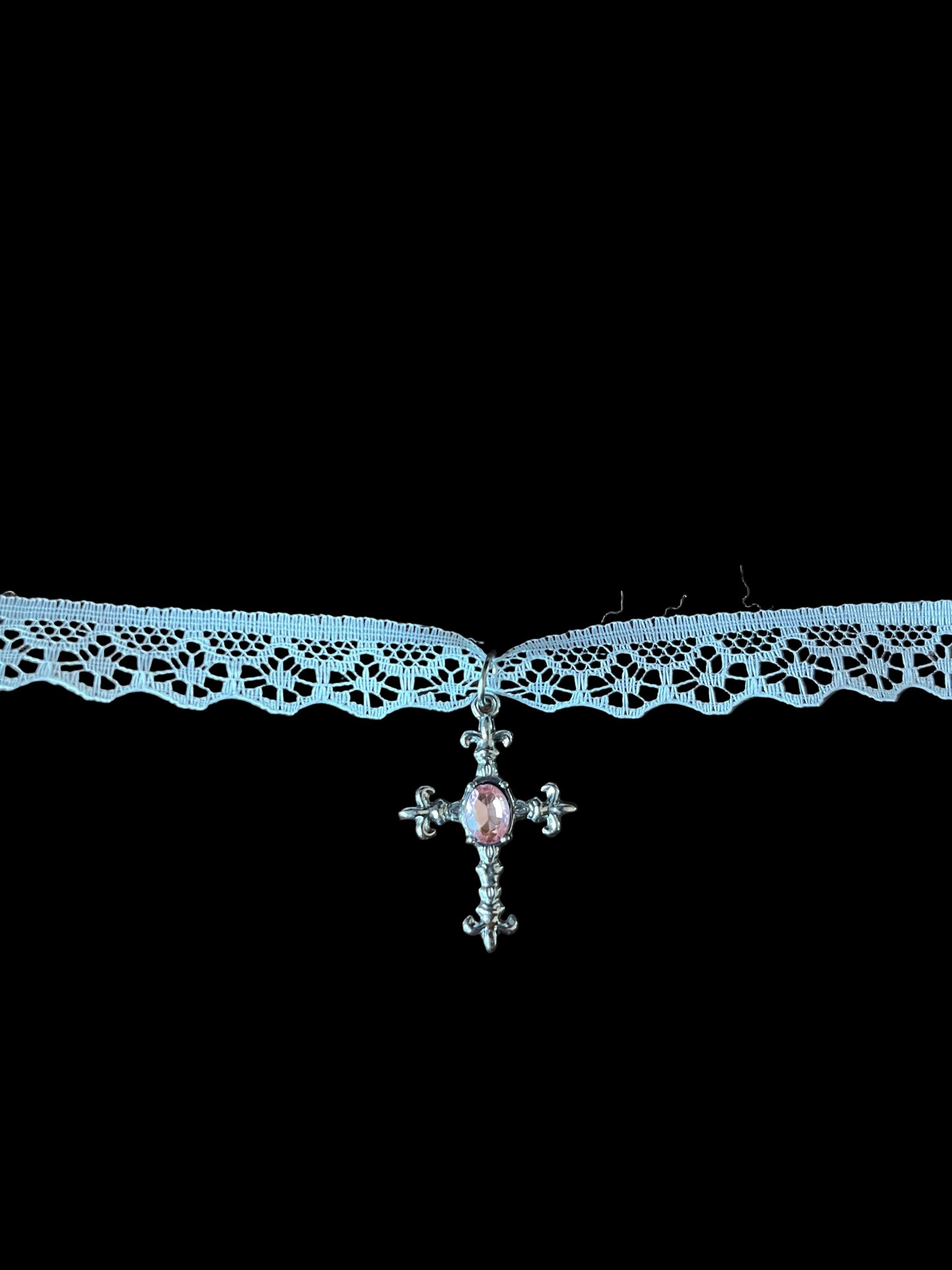 Lace cross Necklace