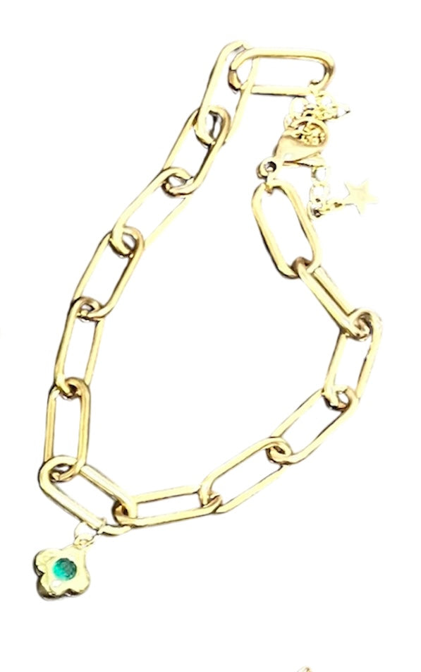 Green flower bracelet