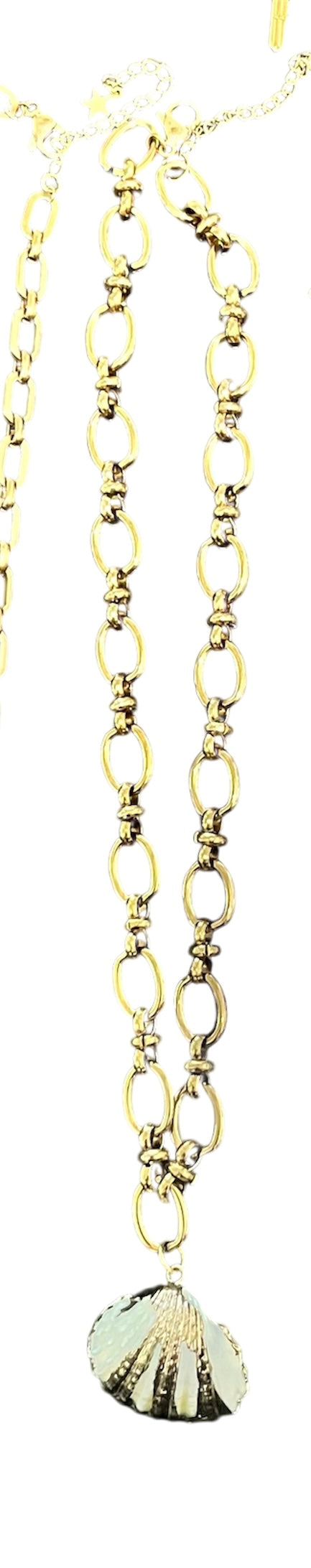 Gold shell necklace