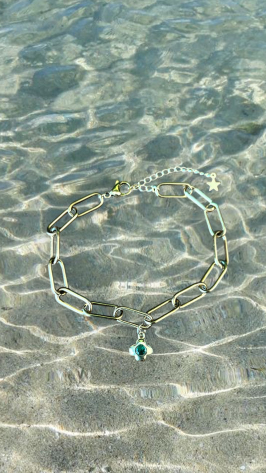 Green Flower Bracelet