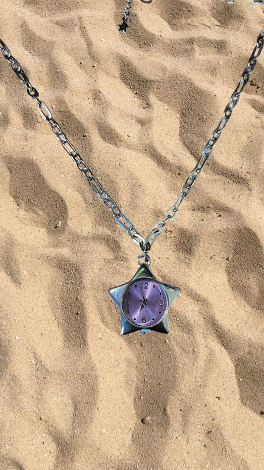 Star clock necklace