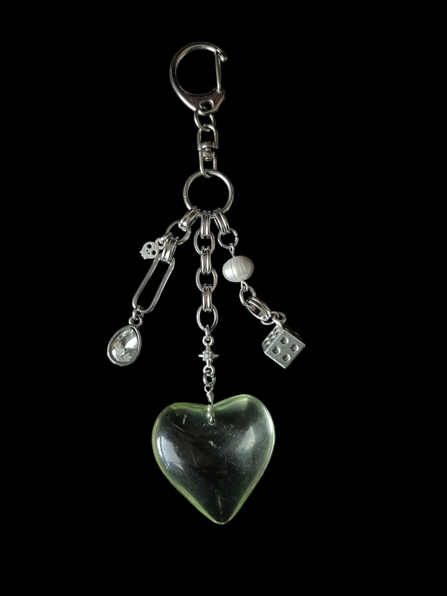 Glass Heart Keychain