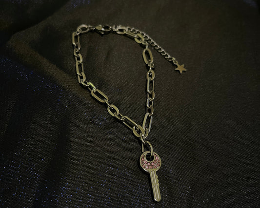 Pink Key bracelet
