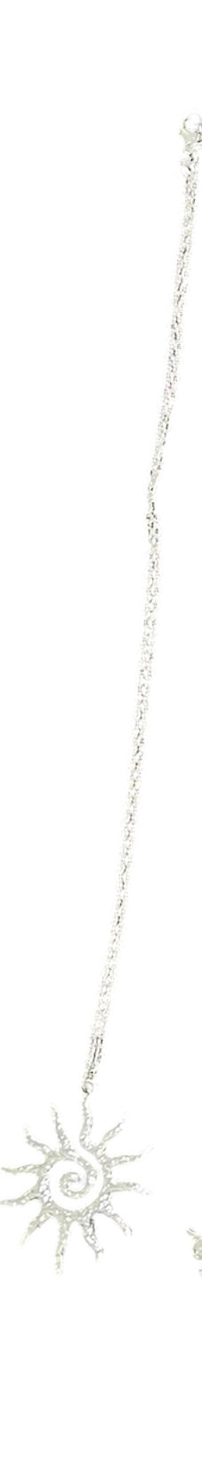 Sliver sun necklace