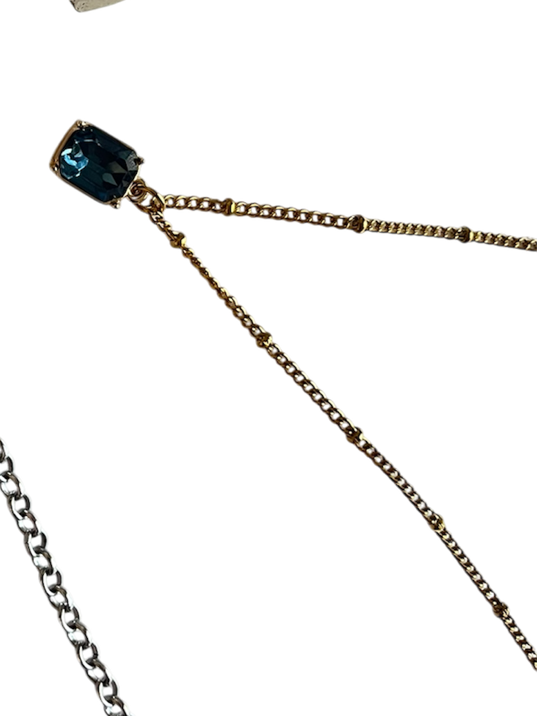 Blue charm necklace