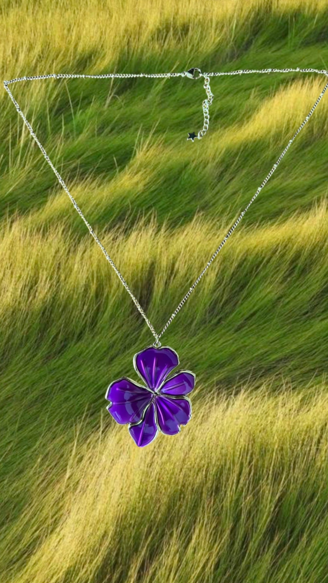 Purple Flower Necklace