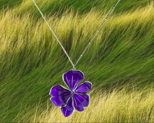 Purple Flower Necklace